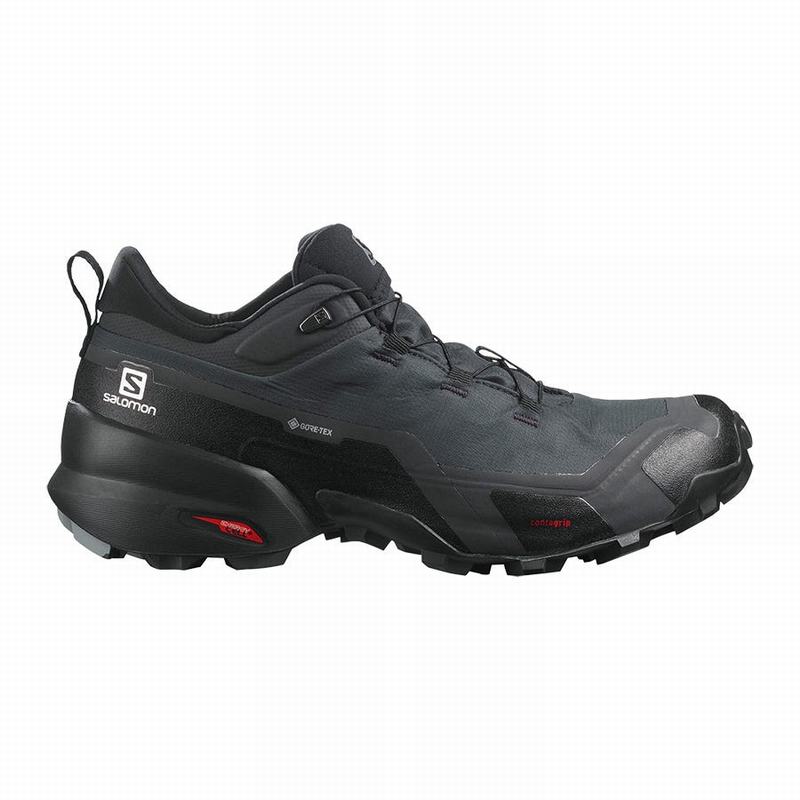 Salomon Singapore Mens Hiking Shoes - CROSS HIKE GORE-TEX Dark Grey/Black | 06973-PSEU